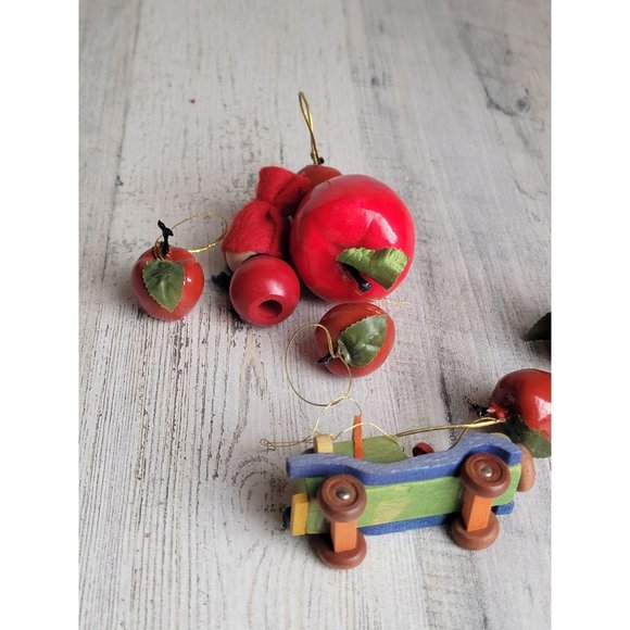 Vintage teacher apple school car ornament Xmas set - Picture 7 of 9